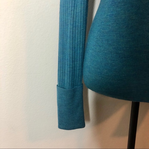 Tory Burch Teal Ribbed Cardigan - Picture 4 of 13